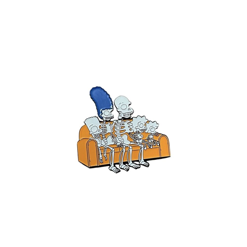 The Simpsons Horror Halloween Skeleton Alloy Enamel Lapel Pin